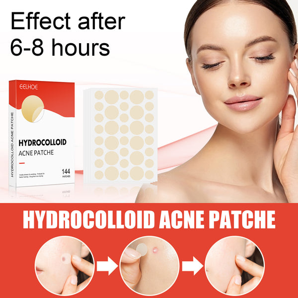 Acne Patch - Hydrocolloid Acne Pimple Patch for Covering Zits and Blemishes, contain Skin-repairing(144two size)